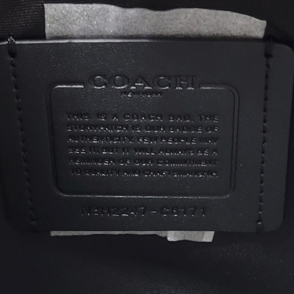 ✅️ COACH Signature Leather Designer Laptop Briefcase Work Bag NWT Rare unisex - Picture 6 of 15